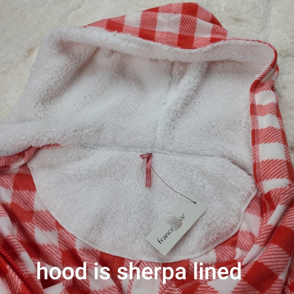 NEW One piece Fleece Hooded Pajamas - Picture 3 of 10